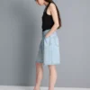 Pantalones cortos de mezclilla de algodón