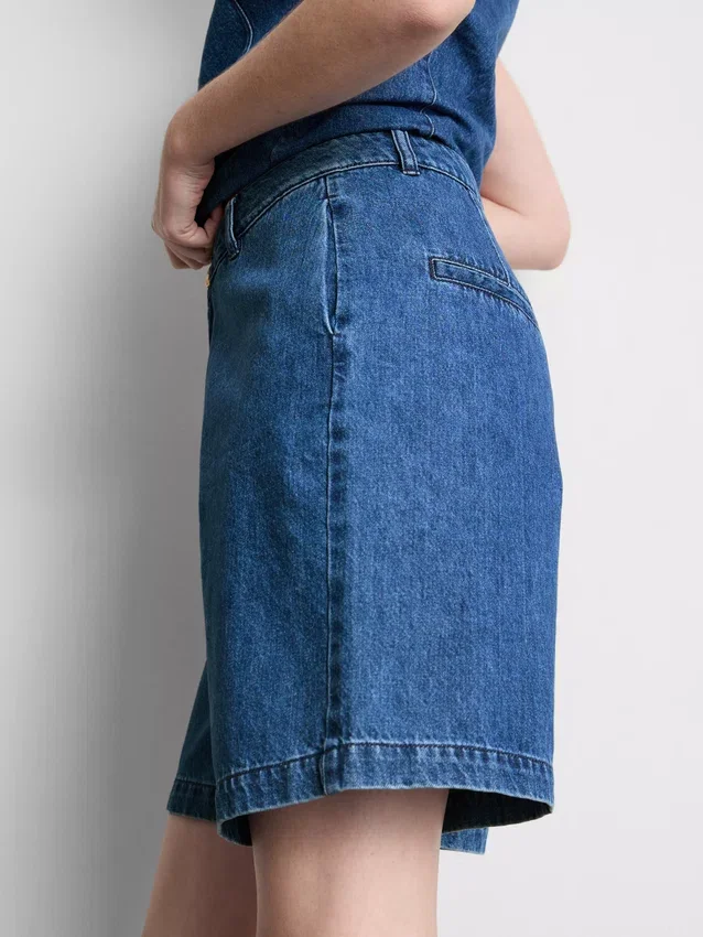 Pantalones cortos de mezclilla de algodón