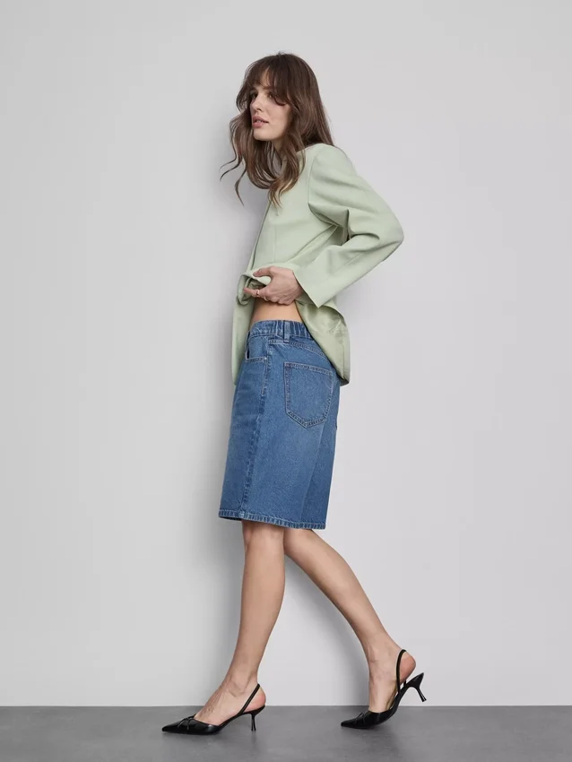 Pantalones cortos de mezclilla de algodón