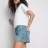 Pantalones cortos de mezclilla de algodón
