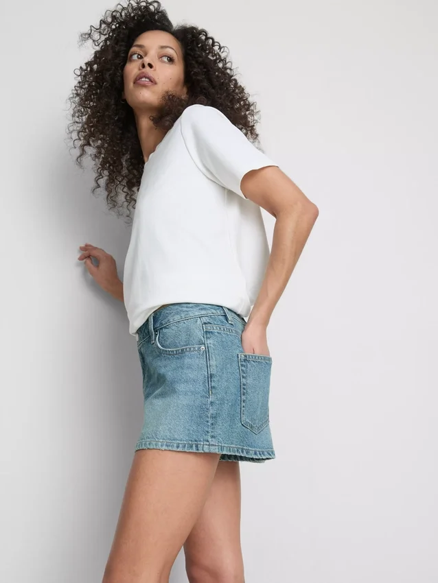 Pantalones cortos de mezclilla de algodón