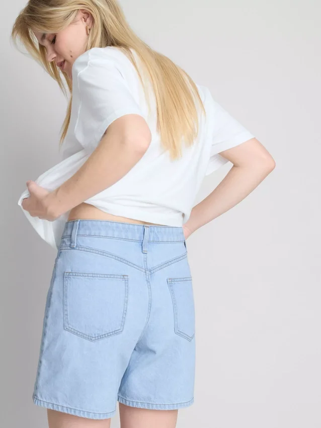 Pantalones cortos de mezclilla de algodón