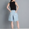 Pantalones cortos de mezclilla de algodón
