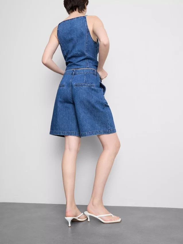 Pantalones cortos de mezclilla de algodón