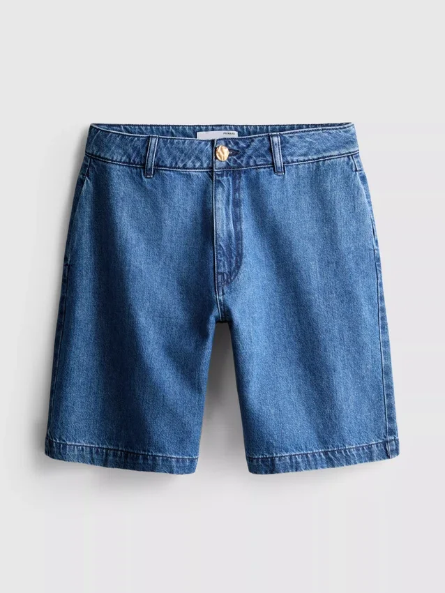 Pantalones cortos de mezclilla de algodón