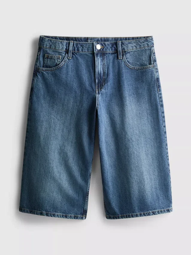 Pantalones cortos de mezclilla de algodón