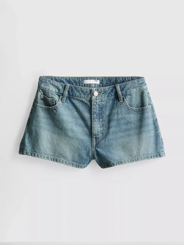 Pantalones cortos de mezclilla de algodón