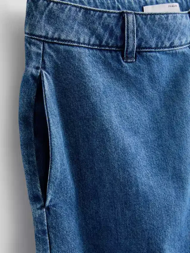 Pantalones cortos de mezclilla de algodón