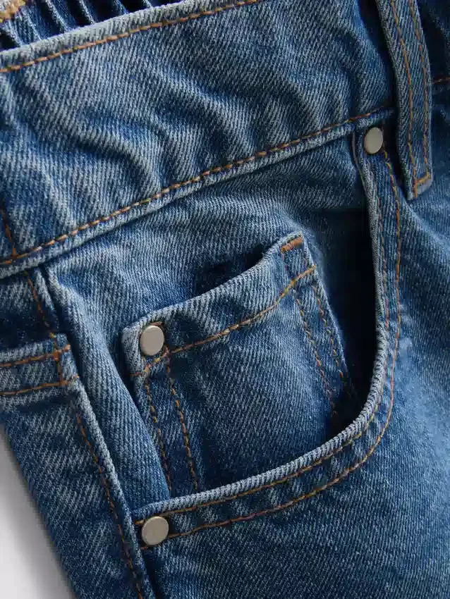 Pantalones cortos de mezclilla de algodón