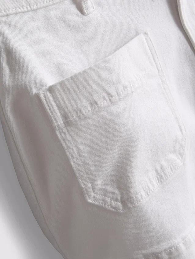 Pantalones cortos de mezclilla de algodón con bolsillos delanteros