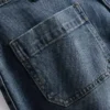 Pantalones cortos de mezclilla de algodón con bolsillos delanteros