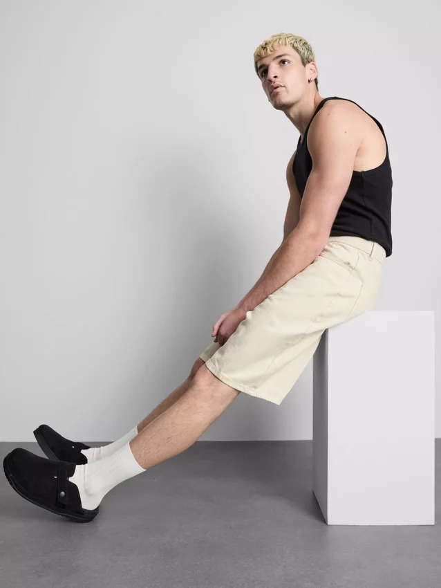 Pantalones cortos de mezclilla de corte holgado