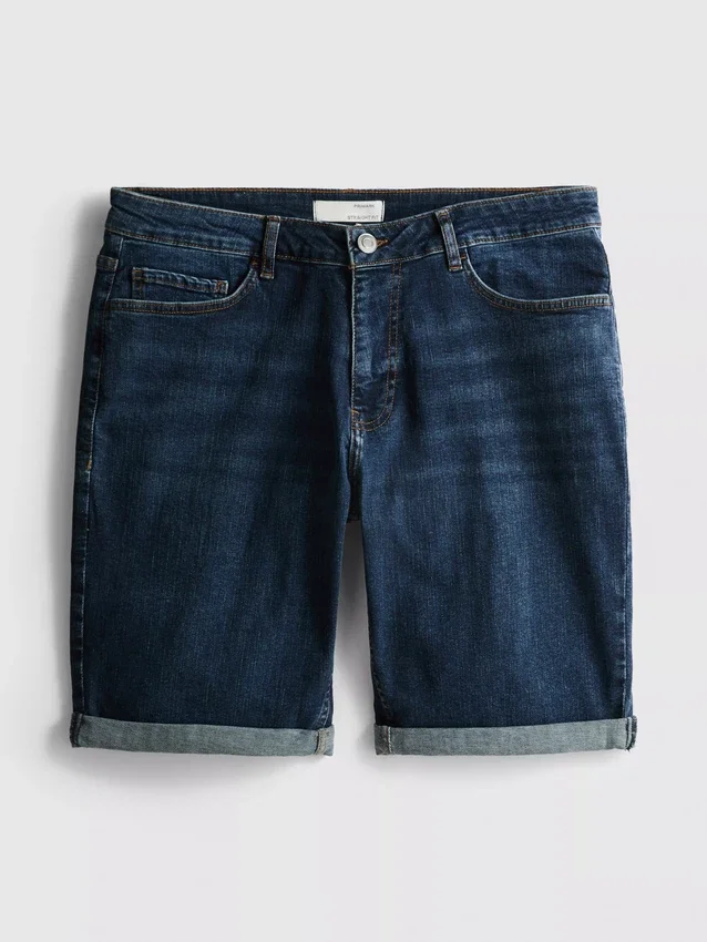 Pantalones cortos de mezclilla de corte recto