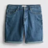Pantalones cortos de mezclilla de corte recto