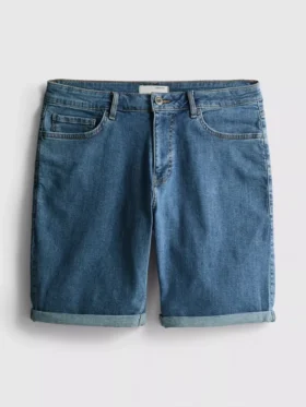 Pantalones cortos de mezclilla de corte recto