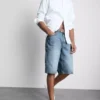 Pantalones cortos de mezclilla holgados de talle medio