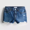 Pantalones cortos de mezclilla rasgados