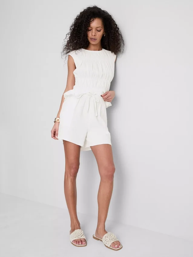 Pantalones cortos de muselina de algodón