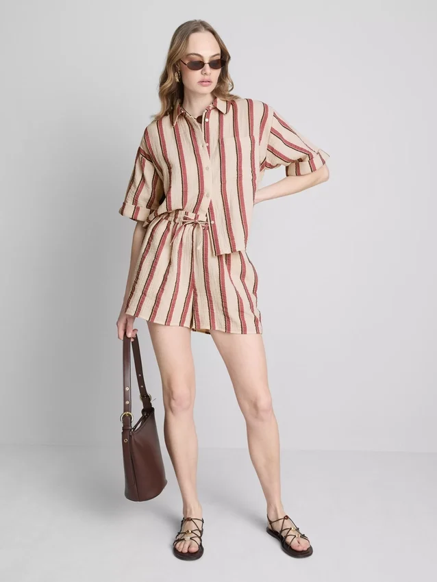 Pantalones cortos de muselina de algodón