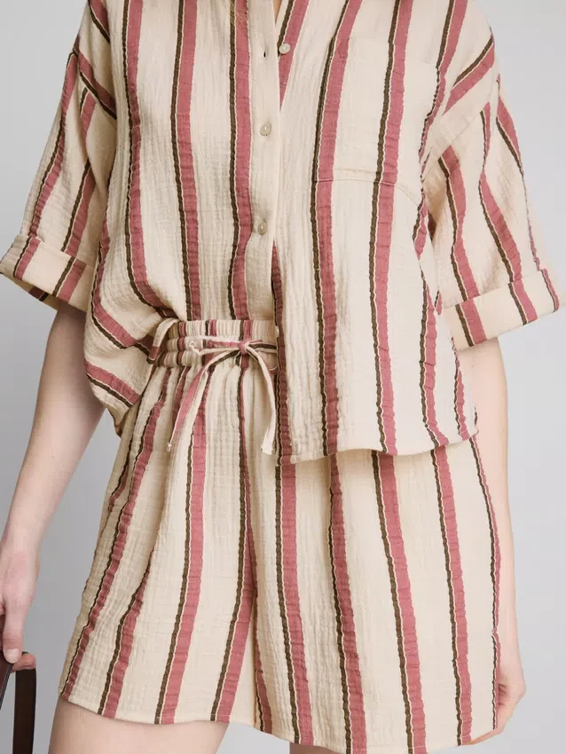 Pantalones cortos de muselina de algodón