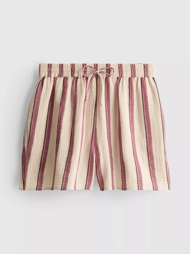 Pantalones cortos de muselina de algodón