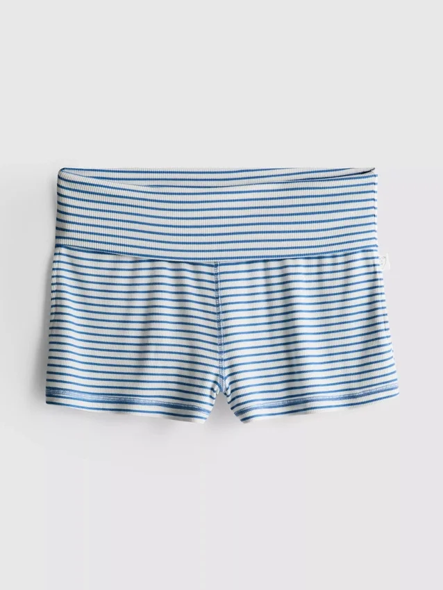 Pantalones cortos de pijama a rayas acanaladas «Love to Lounge»
