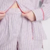 Pantalones cortos de pijama a rayas de algodón estilo «servicio de habitación»