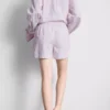 Pantalones cortos de pijama a rayas de algodón estilo «servicio de habitación»