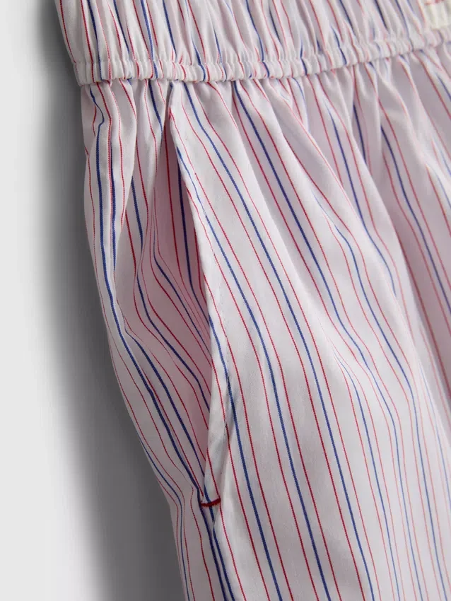 Pantalones cortos de pijama a rayas de algodón estilo «servicio de habitación»