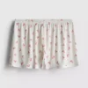 Pantalones cortos de pijama acanalados con estampado