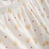 Pantalones cortos de pijama acanalados con estampado