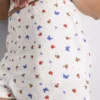 Pantalones cortos de pijama acanalados con estampado de mariposas