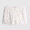 Pantalones cortos de pijama acanalados con estampado de mariposas