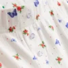 Pantalones cortos de pijama acanalados con estampado de mariposas