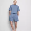 Pantalones cortos de pijama con cordón y textura