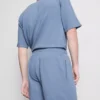 Pantalones cortos de pijama con cordón y textura