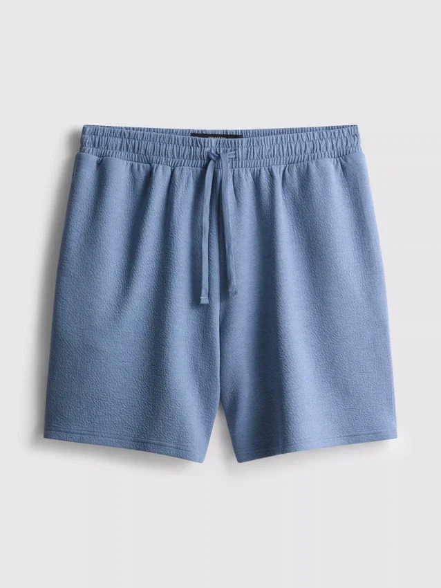 Pantalones cortos de pijama con cordón y textura