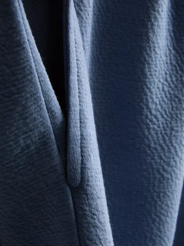 Pantalones cortos de pijama con cordón y textura