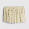 Pantalones cortos de pijama con estampado floral acanalado