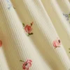 Pantalones cortos de pijama con estampado floral acanalado