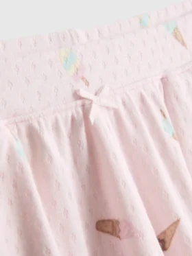 Pantalones cortos de pijama con volantes y estampado de helados «Love to Lounge»