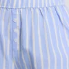 Pantalones cortos de pijama de algodón a rayas estilo Oxford