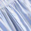 Pantalones cortos de pijama de algodón a rayas estilo Oxford
