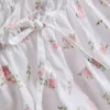 Pantalones cortos de pijama de algodón dobby con estampado floral