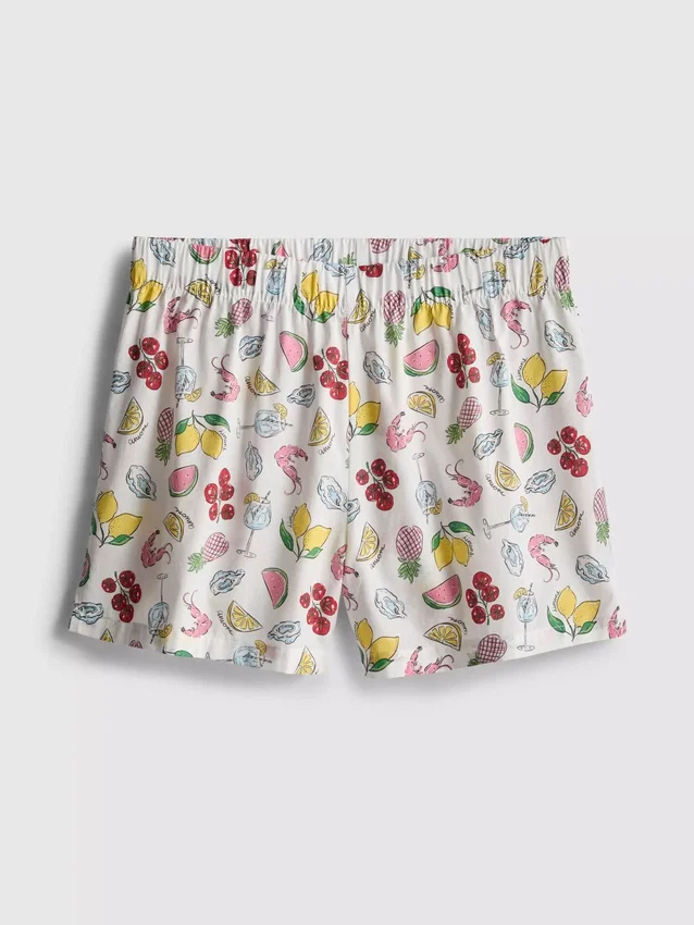 Pantalones cortos de pijama de algodón tejido