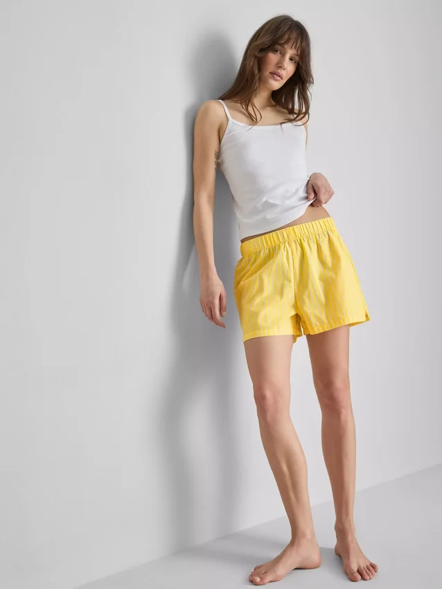 Pantalones cortos de pijama de algodón tejido