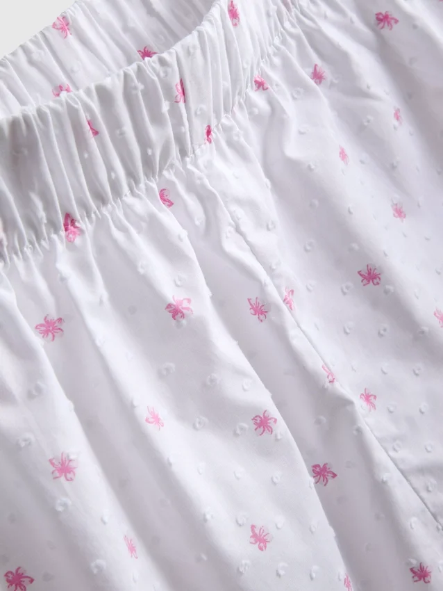 Pantalones cortos de pijama de algodón tejido