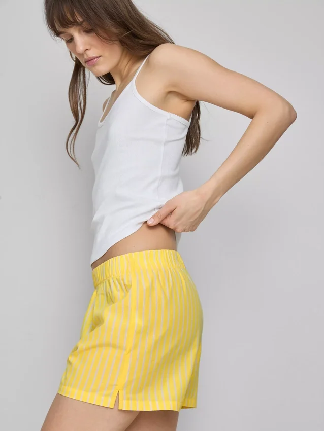 Pantalones cortos de pijama de algodón tejido