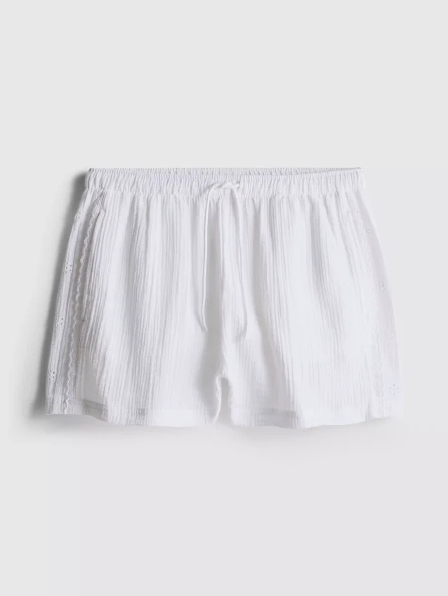 Pantalones cortos de pijama de algodón tejido, ideales para relajarse