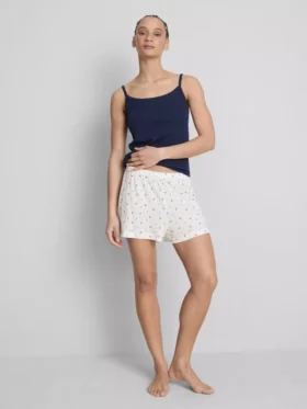 Pantalones cortos de pijama de jersey acanalado